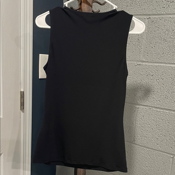 Banana Republic Black Tank Top with Embellished Neckline - Picture 3 of 5